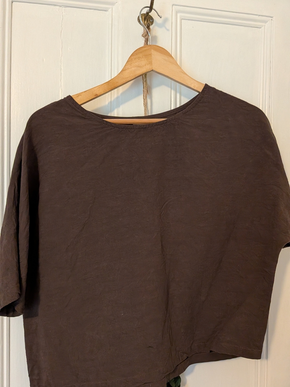 Sara Brown Boxy Short-Sleeve Blouse